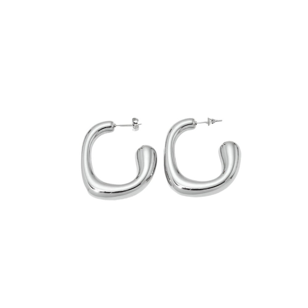 AVERY HOOP EARRINGS (silver)