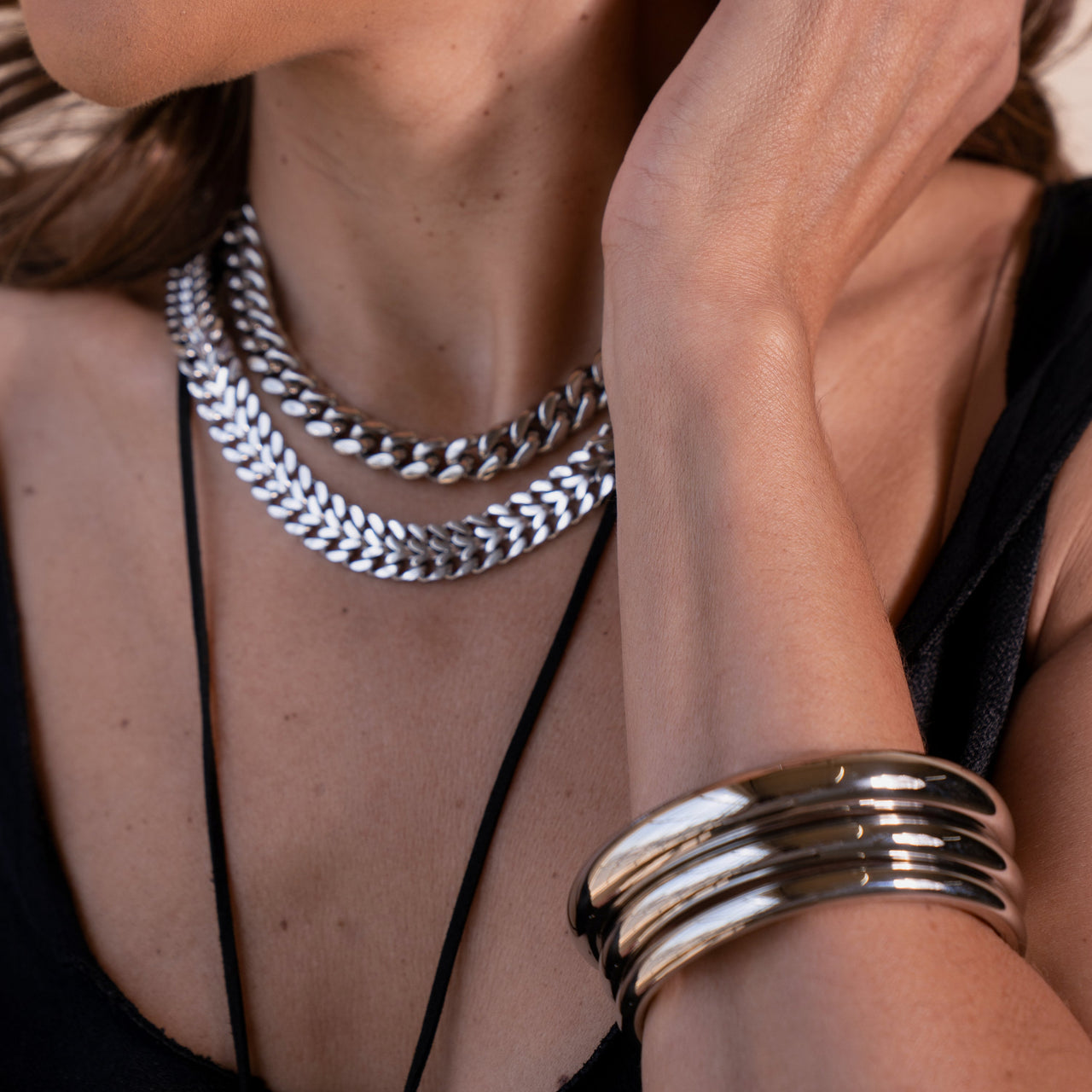 RILEY SILVER CUBAN LINK CHAIN