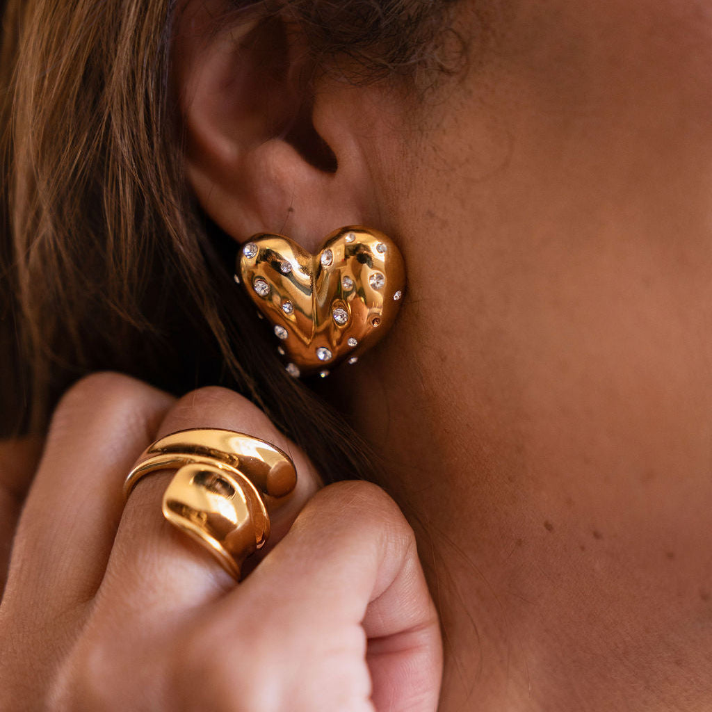 RHYS HEART EARRINGS