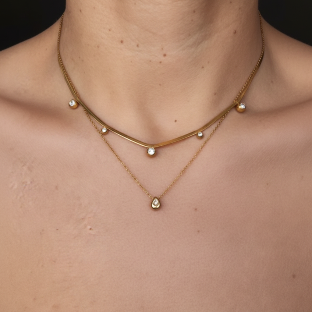 GABRIELLA CRYSTAL DROP NECKLACE