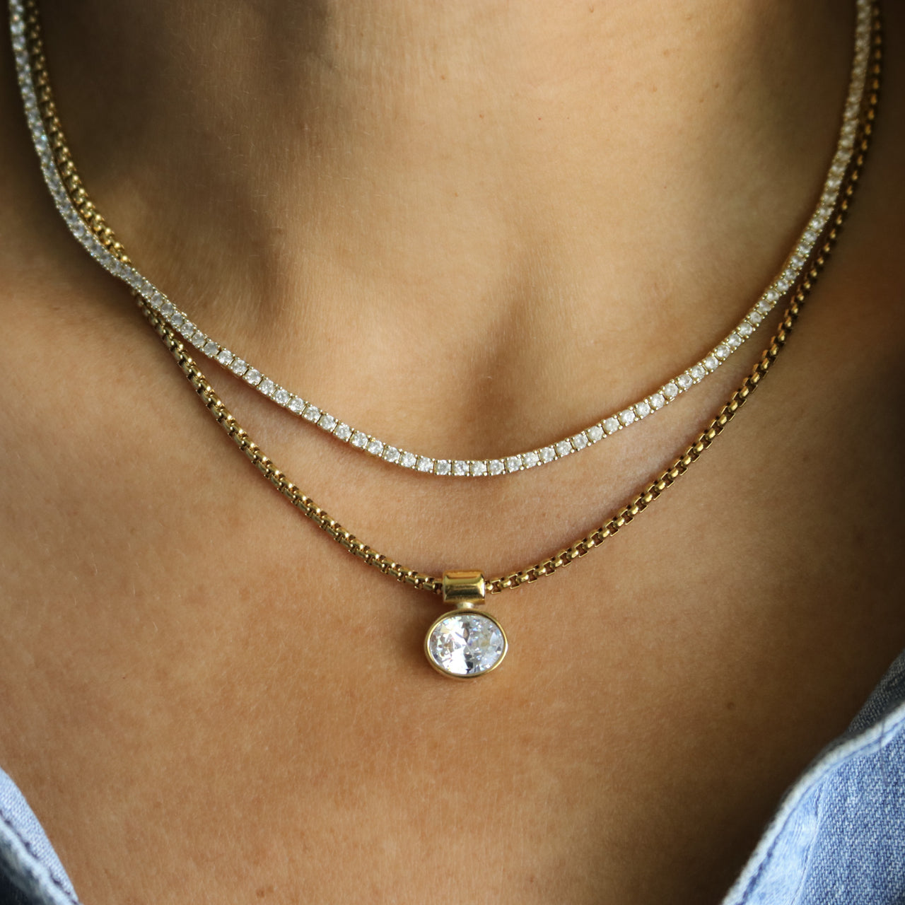 COCO DIAMOND (CZ) TENNIS NECKLACE