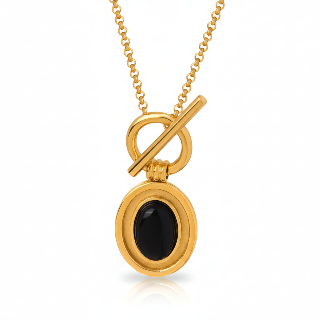 BECKETT BLACK AGATE NECKLACE