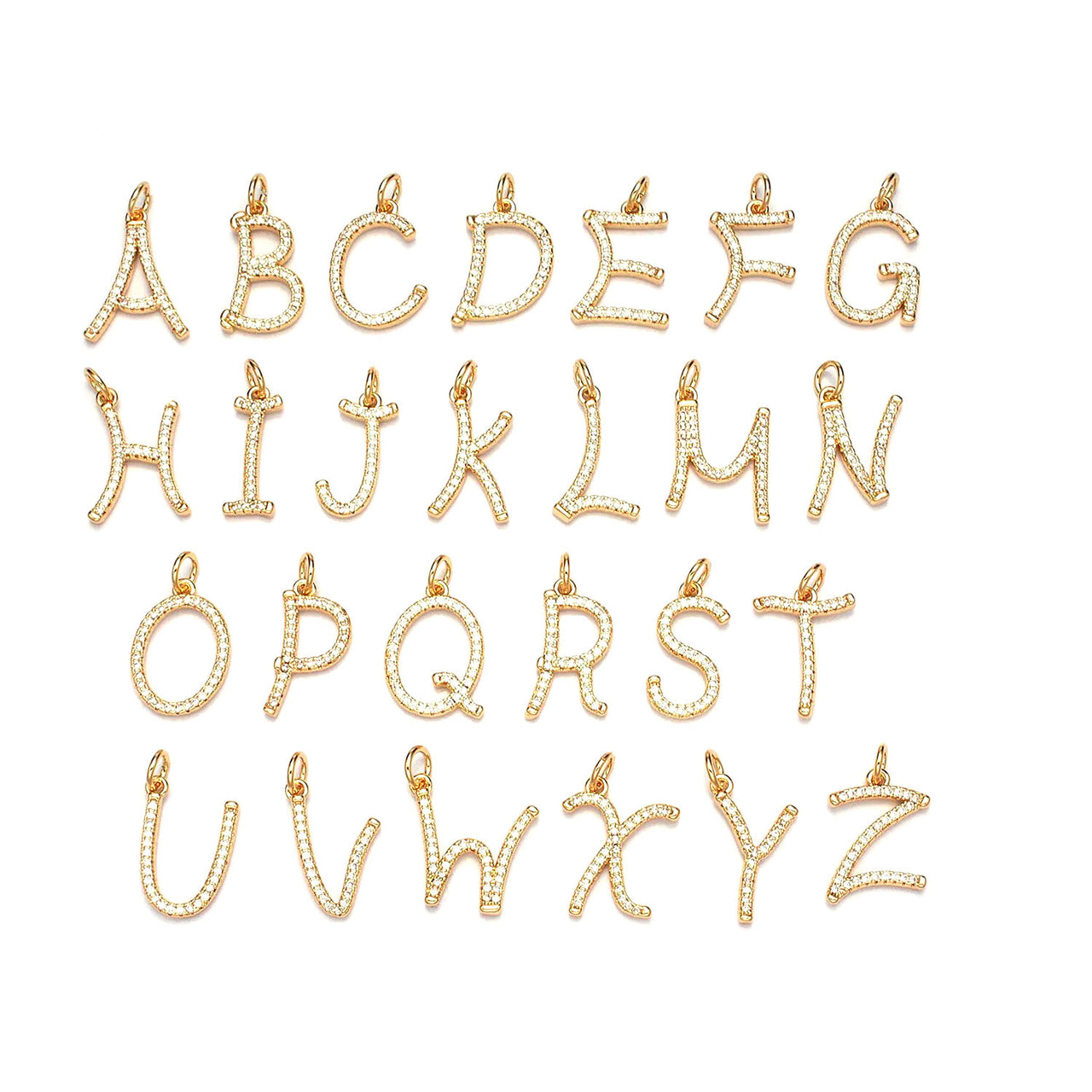 MICRO PAVED INITIAL CHARM