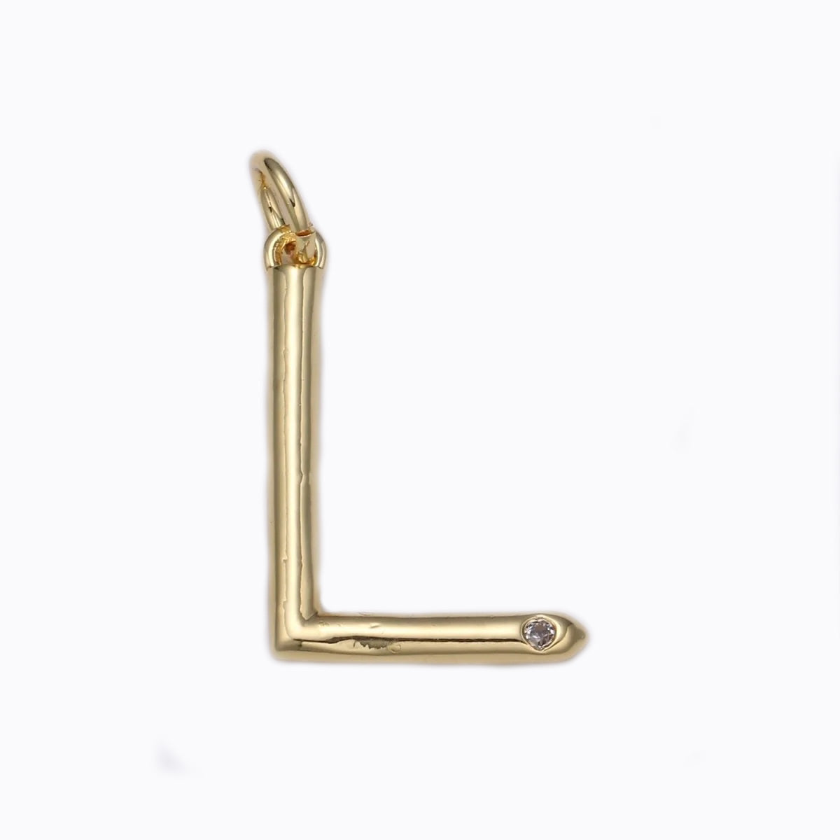 GOLD CRYSTAL INITIAL CHARM
