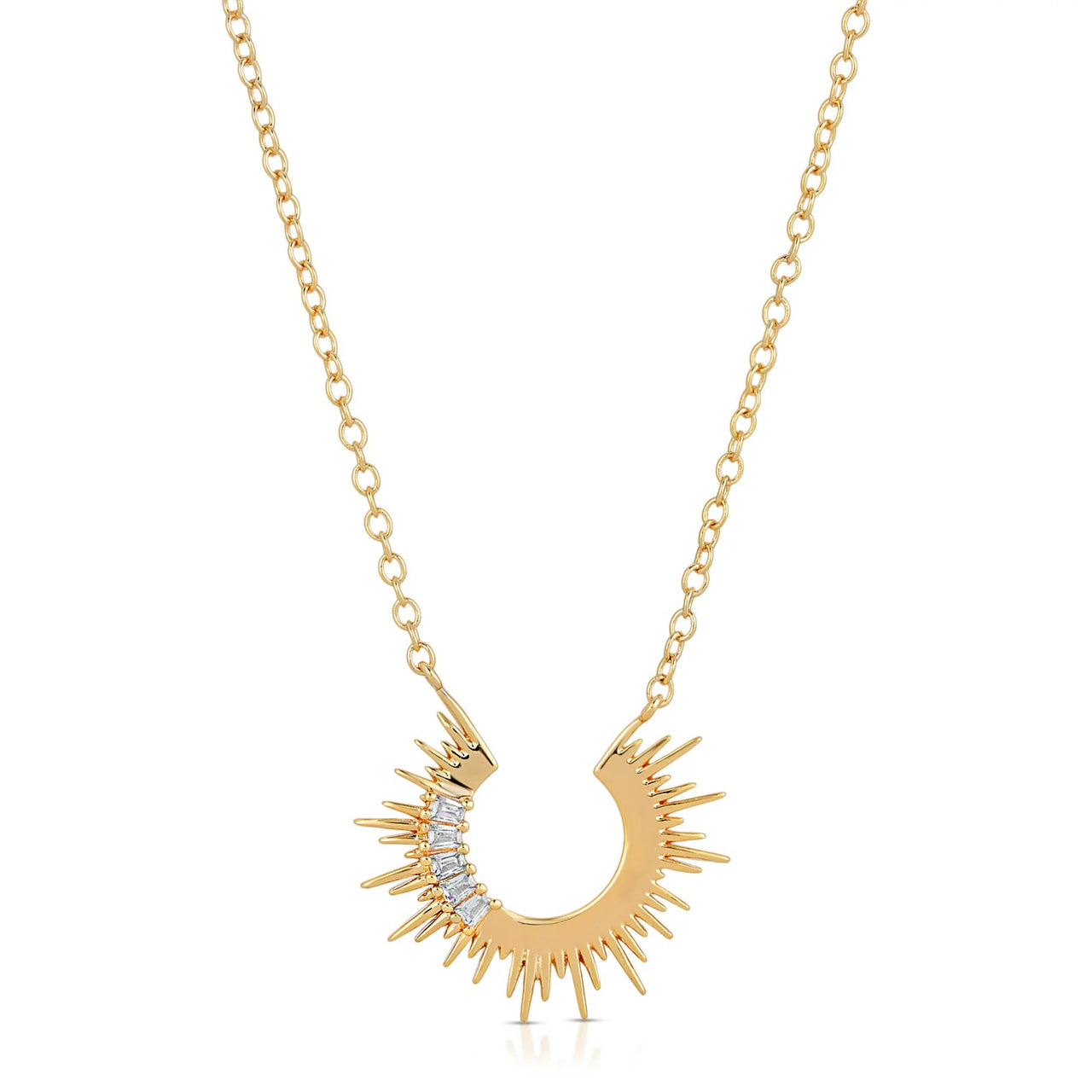 SOLEIL CRYSTAL PENDANT NECKLACE