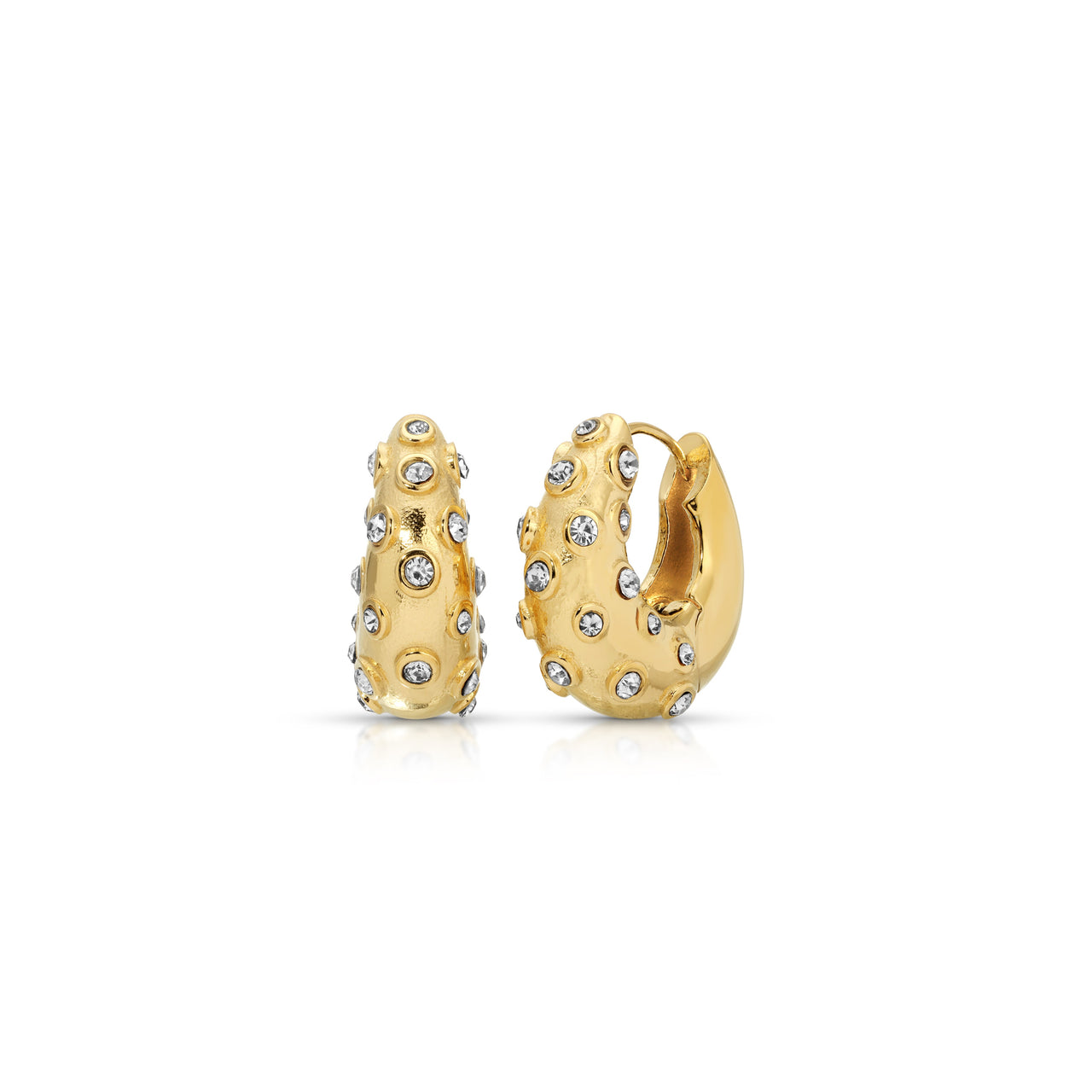 AURELIA STUDDED HUGGIE EARRINGS